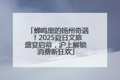蝉鸣里的扬州奇遇！2025夏日文旅盛宴启幕，沪上解锁消费新狂欢